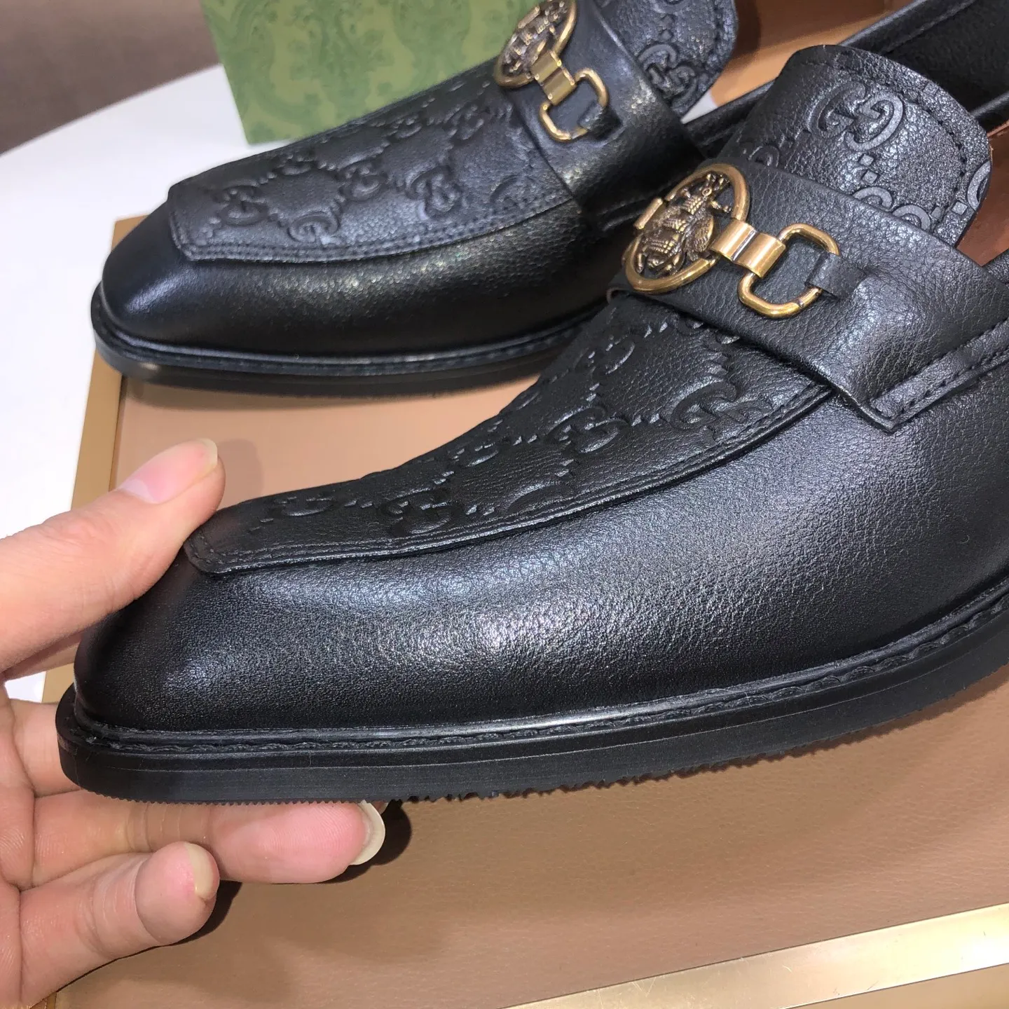 Men's men's shoes💰460💰【GUCCI】 (Niuli) new style🍀Gucci* - top version Gucci new leather shoes! It is made of imported original materials and has a comfortable first layer of cowhide lining! Original wear-resistant rubber outsole! High quality products! Code number 38-45 (45 customized)